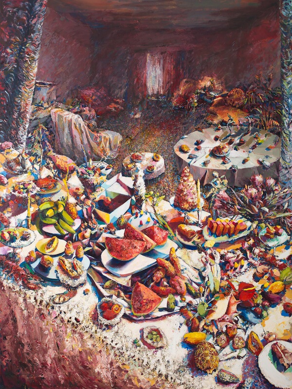 Penelope Siopis | Still Life with Watermelons and Other Things, 1985. (Rembrandt van Rijn Art Foundation, Rupert Museum, Stellenbosch)